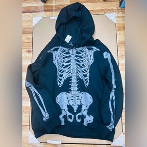 SKELETON/BONES ZIP UP ADULT HOODIE SIZE 2XL BRAND NEW WITH TAGS